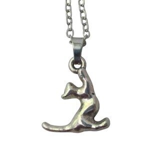 New Cat Pendant Necklace on 18" Stainless Chain Kitty Cat Lover Person Jewelry